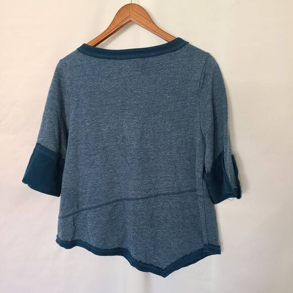 Habitat Clothes Teal‎ Asymmetrical Pullover Top sz Medium - Picture 7 of 7